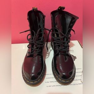 Dr Martens patent leather boots